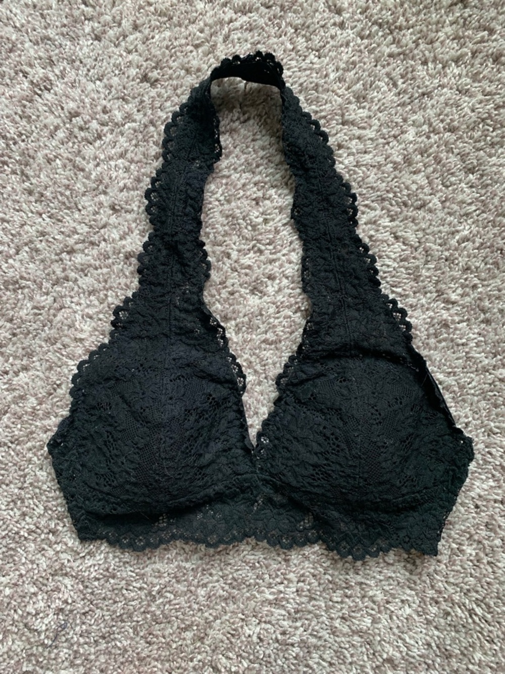 Xhilaration Black Lace Halter Bralette